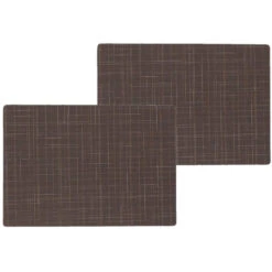 Wicotext Placemats - 4 Stuks - Liso - Bruin - 43 X 30 Cm