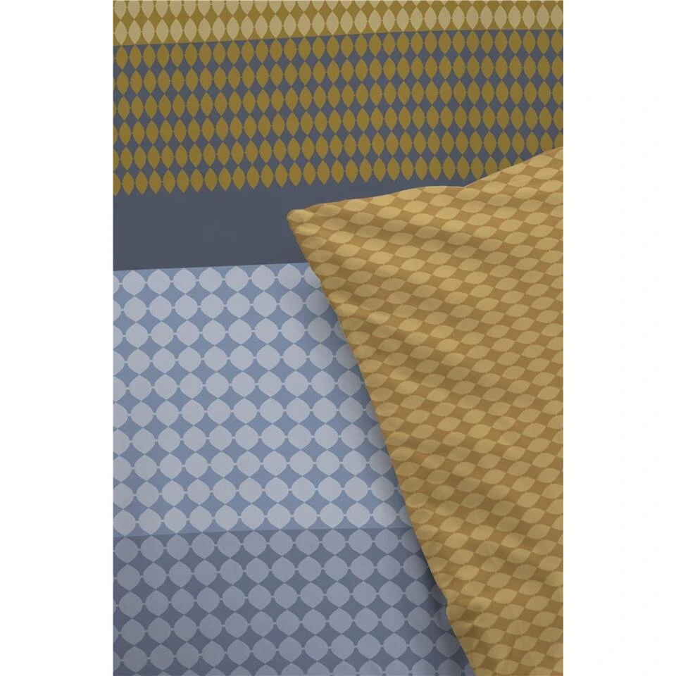 Byrklund - Dekbedovertrek Golden Stripes - 240x220 Cm - Okergeel 2 Byrklund - Dekbedovertrek Golden Stripes - 240x220 Cm - Okergeel - Afbeelding 2