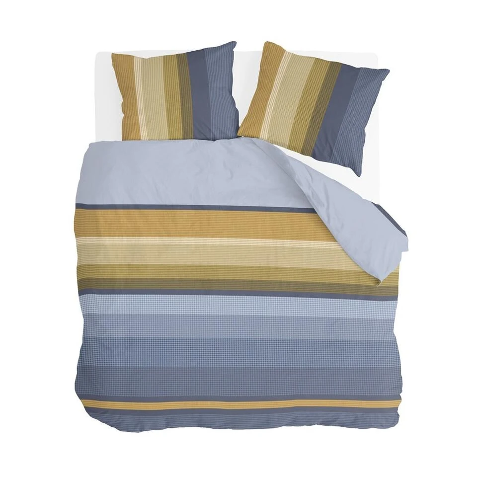 Byrklund - Dekbedovertrek Golden Stripes - 240x220 Cm - Okergeel 1 Byrklund - Dekbedovertrek Golden Stripes - 240x220 Cm - Okergeel