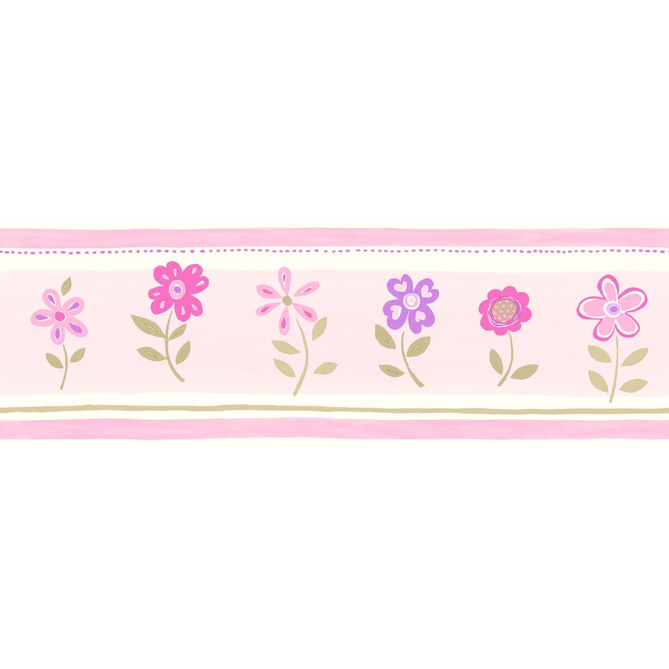 ESTAhome Zelfklevende Behangrand - Bloemen - Licht Roze - 17,06 Cm X 5 M 1 ESTAhome Zelfklevende Behangrand - Bloemen - Licht Roze - 17,06 Cm X 5 M