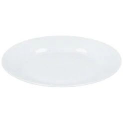 Merkloos Gebaksbordjes - 12x Stuks - Wit - Porselein - D18 Cm