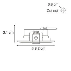 QAZQA Inbouwspot Zwart Incl. LED 3-staps Dimbaar - Ulo 6 QAZQA Inbouwspot Zwart Incl. LED 3-staps Dimbaar - Ulo -Huishoudelijke Voorwerpen Winkel 1000014975 0102