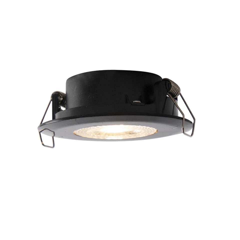 QAZQA Inbouwspot Zwart Incl. LED 3-staps Dimbaar - Ulo 4 QAZQA Inbouwspot Zwart Incl. LED 3-staps Dimbaar - Ulo - Afbeelding 4