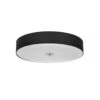 QAZQA Landelijke Plafondlamp Zwart 70 Cm - Drum