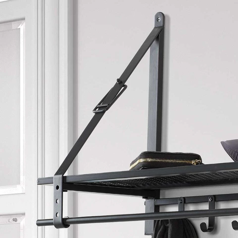 Bijnen Kapstok GRAPHITE - 27 X49 Cm - Antraciet 2 Bijnen Kapstok GRAPHITE - 27 X49 Cm - Antraciet - Afbeelding 2