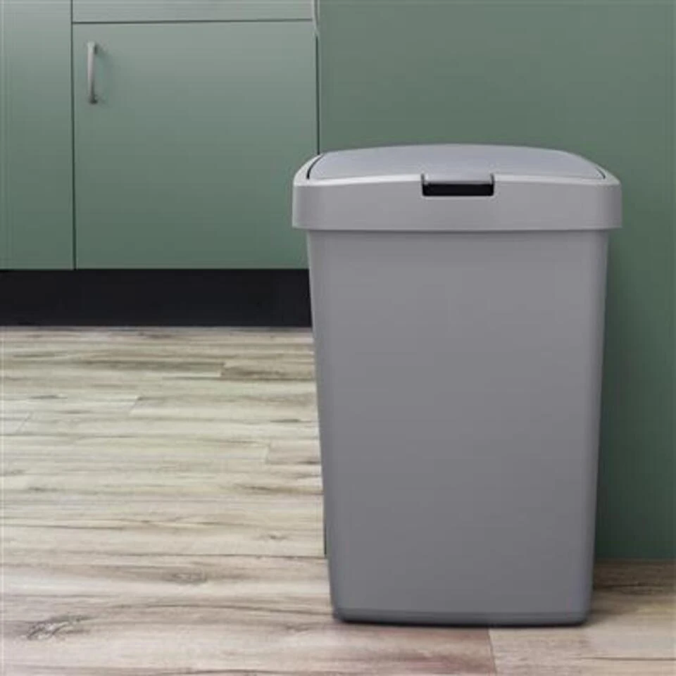 Delta Prullenbak Klep 50L Grijs 2 Delta Prullenbak Klep 50L Grijs - Afbeelding 2