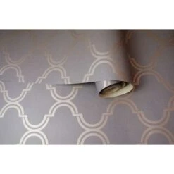 Dutch Wallcoverings - Indulgence Geo Grey/rose - 0,53x10,05m -Huishoudelijke Voorwerpen Winkel 1000018897 0102