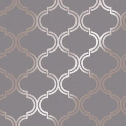 Dutch Wallcoverings - Indulgence Geo Grey/rose - 0,53x10,05m