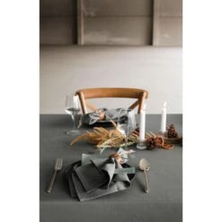 Giftbox-Tafellinnen-Dine In Style-extra Lang Tafelkleed-Donkergrijs -Huishoudelijke Voorwerpen Winkel 1000021776 0103