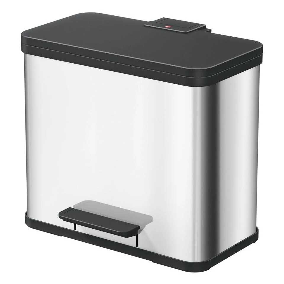 Hailo Öko Duo Plus L Prullenbak - 17+9L - RVS 1 Hailo Öko Duo Plus L Prullenbak - 17+9L - RVS