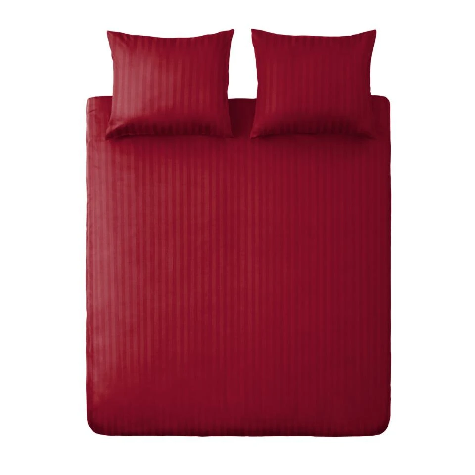 Ten Cate 100% Katoensatijnen Eenpersoons Dekbedovertrek - 140x200/220 - Rood 1 Ten Cate 100% Katoensatijnen Eenpersoons Dekbedovertrek - 140x200/220 - Rood