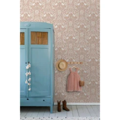 ESTAhome Behang - Bloemen En Vogels In Art Nouveau Stijl - Nude Kleur En Wit -Huishoudelijke Voorwerpen Winkel 1000024334 0102