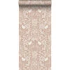 ESTAhome Behang - Bloemen En Vogels In Art Nouveau Stijl - Nude Kleur En Wit
