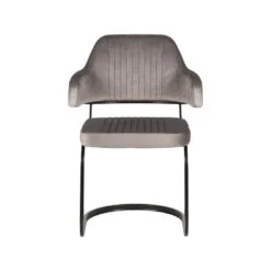 LABEL51 Eetkamerstoel Otta - Grijs - Fluweel 6 LABEL51 Eetkamerstoel Otta - Grijs - Fluweel -Huishoudelijke Voorwerpen Winkel 1000028389 0102