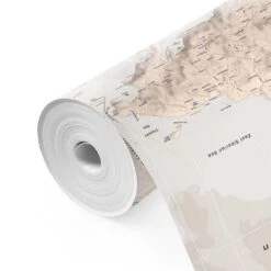 Fotobehang Wereldkaart 260x384 Cm Bruin -Huishoudelijke Voorwerpen Winkel 1000031153 0103