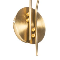 QAZQA Moderne Wandlamp Goud 2-lichts Met Smoke Glas - Athens -Huishoudelijke Voorwerpen Winkel 1000031268 0103