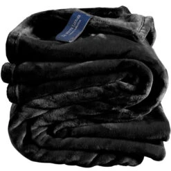 De Witte Lietaer Fleece Deken Cosy Black - 150 X 200 Cm - Zwart