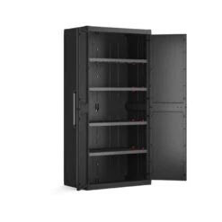 Keter Detroit XL Hoge Kast - 4 Planken - 89x54x182cm - Zwart 7 Keter Detroit XL Hoge Kast - 4 Planken - 89x54x182cm - Zwart -Huishoudelijke Voorwerpen Winkel 1000031553 0103