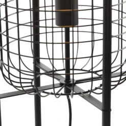 QAZQA IndustriÃ«le Vloerlamp Zwart - Bliss Vefa -Huishoudelijke Voorwerpen Winkel 1000031864 0103