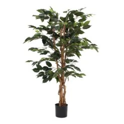 Mica Decorations Ficus Kunstplant - H105 X Ø60 Cm - Groen -Huishoudelijke Voorwerpen Winkel 1000032286 0100