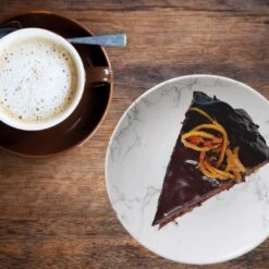 Orange85 Gebaksbordjes Taart 4 Stuks Wit 19cm Marmer -Huishoudelijke Voorwerpen Winkel 1000033083 0110