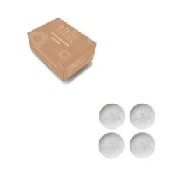 Orange85 Gebaksbordjes Taart 4 Stuks Wit 19cm Marmer -Huishoudelijke Voorwerpen Winkel 1000033083 0111