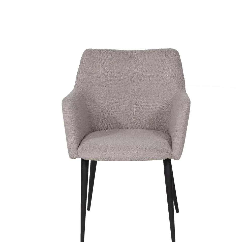 Giga Meubel Eetkamerstoel Beige - Boucle - 37x57x82cm - Ellis 1 Giga Meubel Eetkamerstoel Beige - Boucle - 37x57x82cm - Ellis