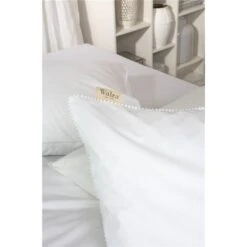 Walra - Dekbedovertrek Pretty Pom Pom - 200x220 Cm - Wit -Huishoudelijke Voorwerpen Winkel 1000034093 0103