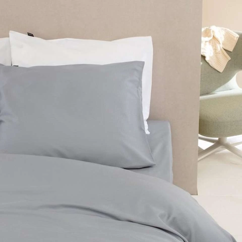 Damai Dekbedovertrek Organic Satijn Grey-1-persoons (140 X 200/220 Cm) 2 Damai Dekbedovertrek Organic Satijn Grey-1-persoons (140 X 200/220 Cm) - Afbeelding 2