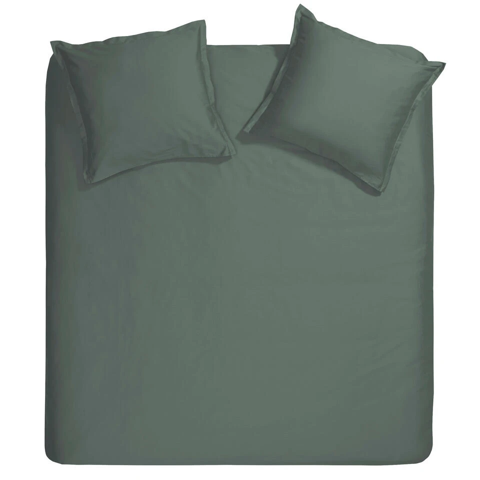 Cinderella Dekbedovertrek Sundays - Satijn - 260x200/220 Cm - Green 1 Cinderella Dekbedovertrek Sundays - Satijn - 260x200/220 Cm - Green