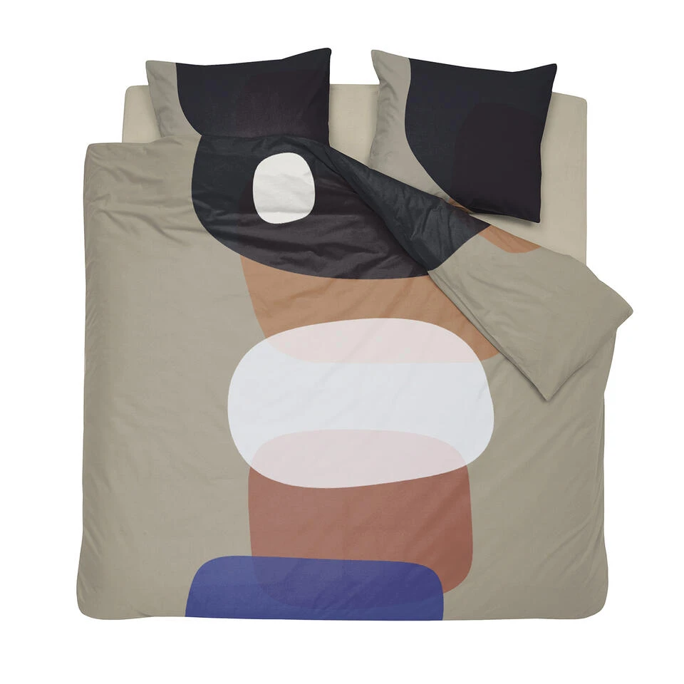 Damai Dekbedovertrek Miro - Katoen - 240x200/220 Cm - Warm Grey 1 Damai Dekbedovertrek Miro - Katoen - 240x200/220 Cm - Warm Grey