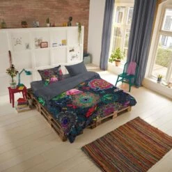 HIP Dekbedovertrek "Abbra" - Multi - (240x220 Cm) -Huishoudelijke Voorwerpen Winkel 1000034643 0102