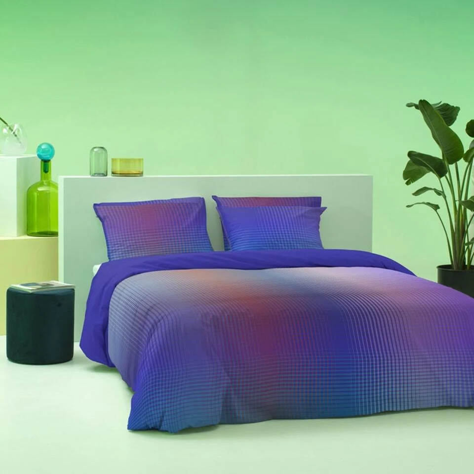 Damai Dekbedovertrek Rainbow - Satijn - 240x200/220 Cm - Violet 4 Damai Dekbedovertrek Rainbow - Satijn - 240x200/220 Cm - Violet - Afbeelding 4