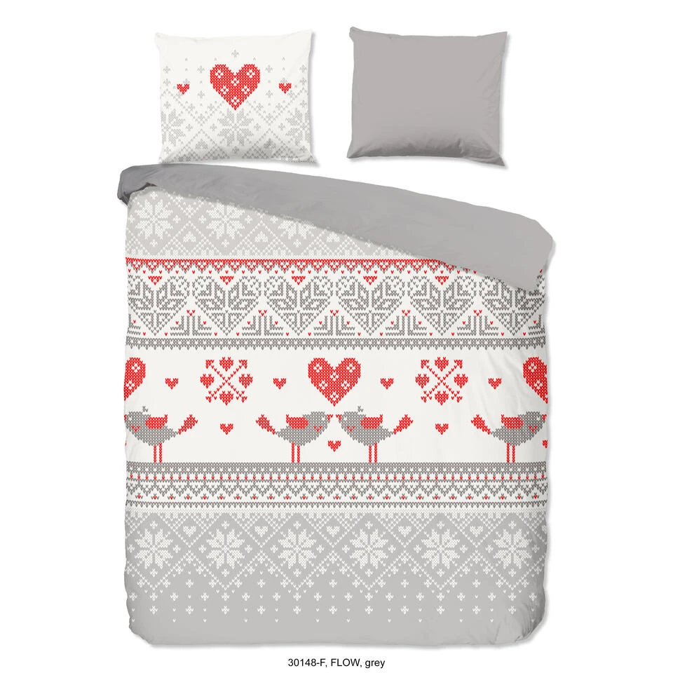 Good Morning Dekbedovertrek "Flow" - Grijs - (240x220 Cm) 1 Good Morning Dekbedovertrek "Flow" - Grijs - (240x220 Cm)