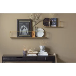WOOOD Meert Wandplank - Metaal - Goud - 16x100x8 7 WOOOD Meert Wandplank - Metaal - Goud - 16x100x8 -Huishoudelijke Voorwerpen Winkel 1000038483 0103