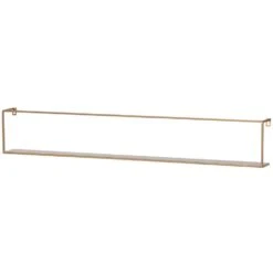 WOOOD Meert Wandplank - Metaal - Goud - 16x100x8