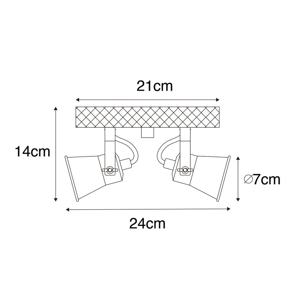 QAZQA Landelijke Spot Zwart Met Hout 2-lichts Verstelbaar - Jelle 3 QAZQA Landelijke Spot Zwart Met Hout 2-lichts Verstelbaar - Jelle - Afbeelding 3