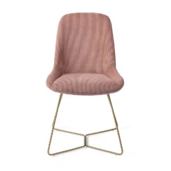 Urban Lifestyle Eetkamerstoel Lyndon - Pink, H Frame Goud