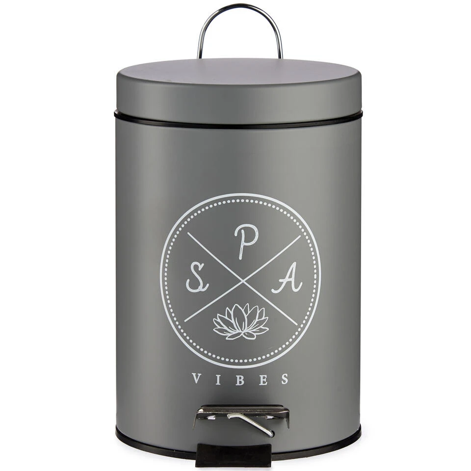 Berilo Pedaalemmer - Donkergrijs - 3 L - 17 X 25 Cm 1 Berilo Pedaalemmer - Donkergrijs - 3 L - 17 X 25 Cm