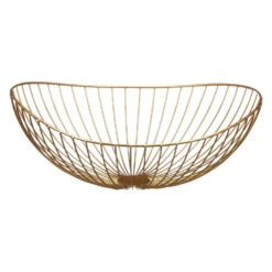 Cepewa Fruitmand - Goudkleurig - Metaal - Rond - 38 Cm