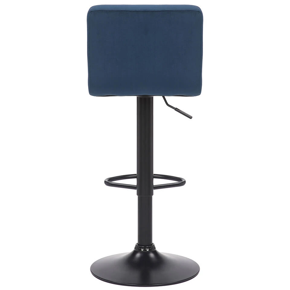 CLP Barkruk Feni Fluweel - Blauw 4 CLP Barkruk Feni Fluweel - Blauw - Afbeelding 4