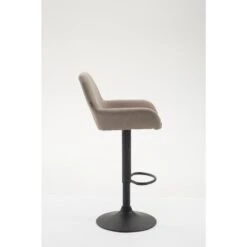 CLP Barkruk Braga Zwart Frame Stof - Taupe 6 CLP Barkruk Braga Zwart Frame Stof - Taupe -Huishoudelijke Voorwerpen Winkel 1000043317 0102