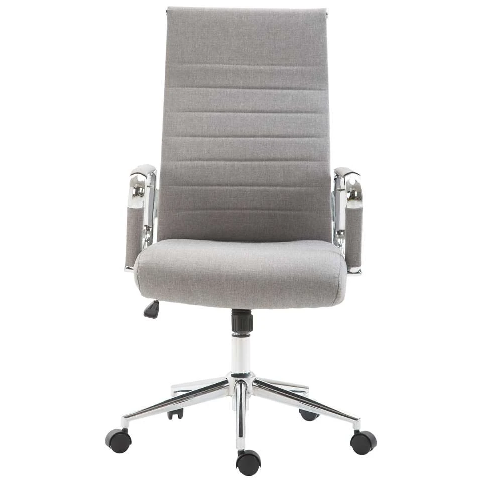 CLP Bureaustoel Columbus Stof - Zilverkleurig 2 CLP Bureaustoel Columbus Stof - Zilverkleurig - Afbeelding 2