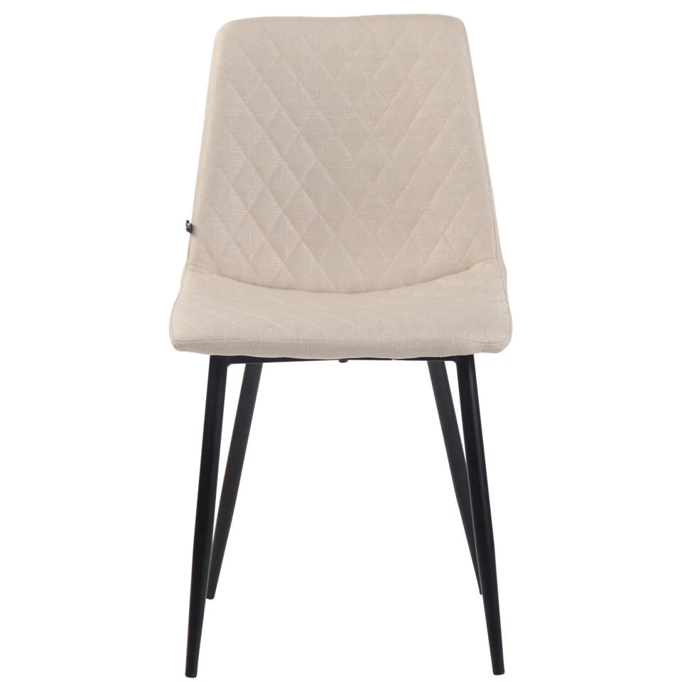 CLP Eetkamerstoel Telde Stof - Crème 2 CLP Eetkamerstoel Telde Stof - Crème - Afbeelding 2