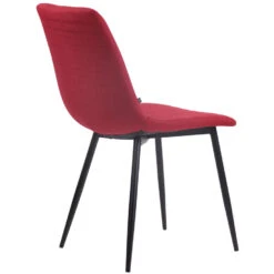 CLP Eetkamerstoel Telde Stof - Rood -Huishoudelijke Voorwerpen Winkel 1000043434 0103