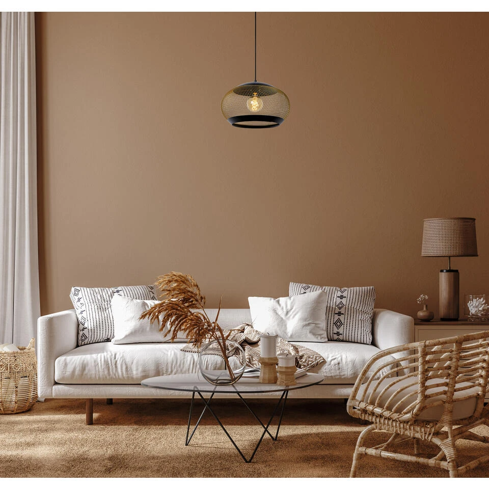 Lucide LUCAS Hanglamp - Mat Goud / Messing 2 Lucide LUCAS Hanglamp - Mat Goud / Messing - Afbeelding 2