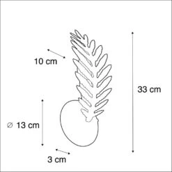 QAZQA Vintage Wandlamp Goud - Botanica -Huishoudelijke Voorwerpen Winkel 1000044213 0102