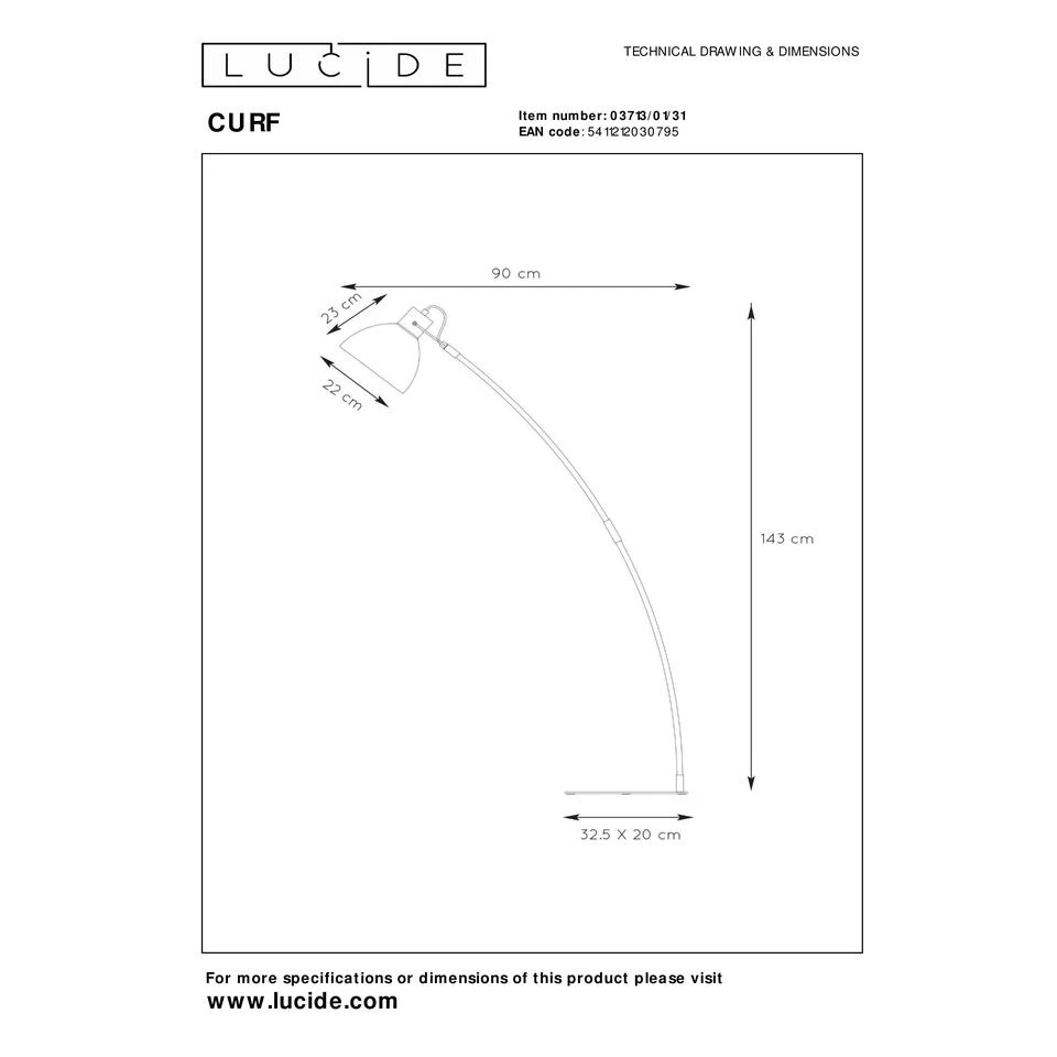Lucide CURF Leeslamp - Wit 4 Lucide CURF Leeslamp - Wit - Afbeelding 4