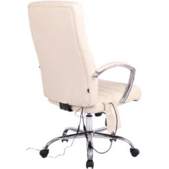 Clp Bureaustoel Valais Met Massage Functie Kunstleer - Crème -Huishoudelijke Voorwerpen Winkel 1000046415 0103