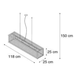 QAZQA Industriële Hanglamp Zwart 118 Cm 4-lichts - Cage Mesh 6 QAZQA Industriële Hanglamp Zwart 118 Cm 4-lichts - Cage Mesh -Huishoudelijke Voorwerpen Winkel 1000046712 0102